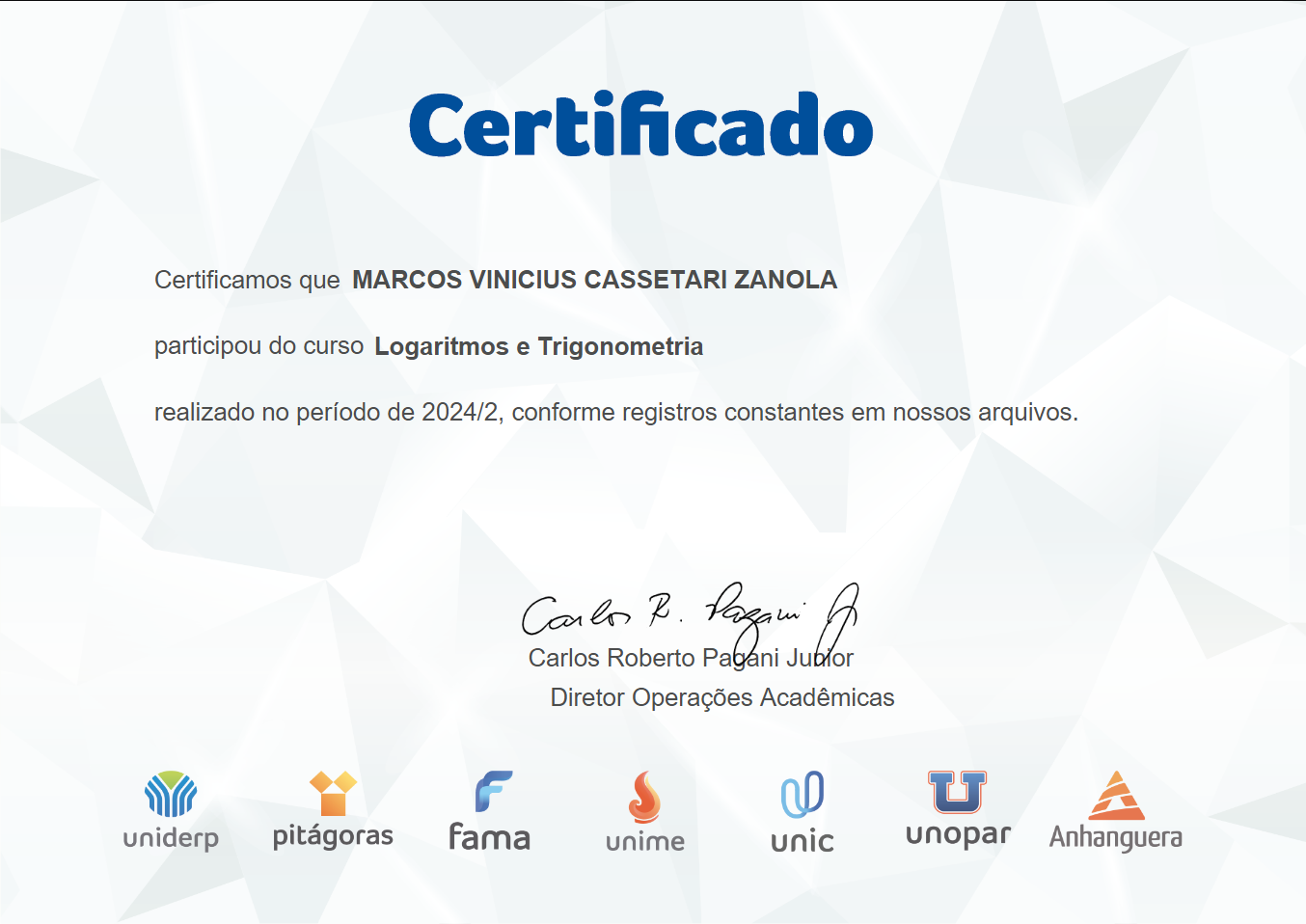 Certificado 43